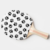 前足、犬の前足、黒い前足のパターン 卓球ラケット (横)