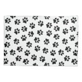 前足、犬の前足、黒い前足のパターン 枕カバー (裏面)