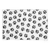 前足、犬の前足、黒い前足のパターン 枕カバー (正面)