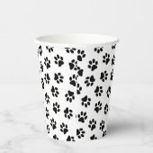 前足、犬の前足、黒い前足のパターン 紙コップ (右)