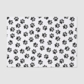 前足、犬の前足、黒い前足のパターン 薄葉紙 (正面)