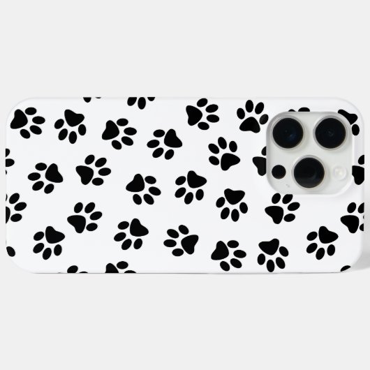前足、犬の前足、黒い前足のパターン Case-Mate iPhoneケース (裏面 (横))