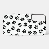 前足、犬の前足、黒い前足のパターン SAMSUNG GALAXYケース (裏面横)