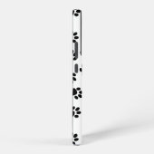 前足、犬の前足、黒い前足のパターン SAMSUNG GALAXYケース (右側面)