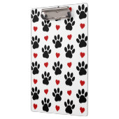 前足、犬の前足、黒い前足、赤いハート クリップボード (左)