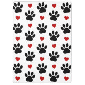 前足、犬の前足、黒い前足、赤いハート クリップボード (裏面)