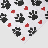 前足、犬の前足、黒い前足、赤いハート 薄葉紙 (詳細)