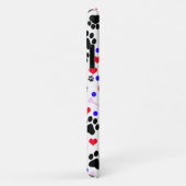 前足、犬の前足、黒い前足、赤いハート Case-Mate iPhoneケース (裏面/右)