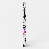 前足、犬の前足、黒い前足、赤いハート Case-Mate iPhoneケース (裏面/左)