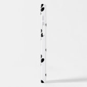 前足、犬の前足、黒い前足、赤いハート iPhoneケース (左側面)