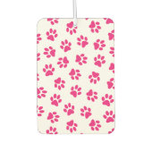 前足、犬の足、ピンクの前足のパターン カーエアーフレッシュナー (正面)