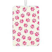 前足、犬の足、ピンクの前足のパターン カーエアーフレッシュナー (裏面)