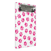 前足、犬の足、ピンクの前足のパターン ミニクリップボード (アングル)
