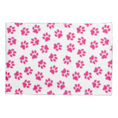 前足、犬の足、ピンクの前足のパターン 枕カバー (裏面)