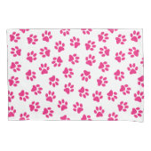 前足、犬の足、ピンクの前足のパターン 枕カバー (正面)