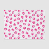 前足、犬の足、ピンクの前足のパターン 薄葉紙 (正面)