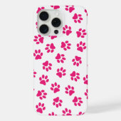 前足、犬の足、ピンクの前足のパターン iPhoneケース (裏面)