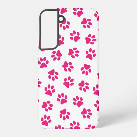 前足、犬の足、ピンクの前足のパターン SAMSUNG GALAXYケース (裏面)