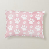 前足、白い前足、水色、ピンク アクセントクッション (裏面)