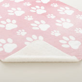 前足、白い前足、水色、ピンク シェルパブランケット (3/4)