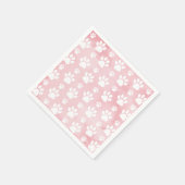 前足、白い前足、水色、ピンク スタンダードカクテルナプキン (角)