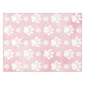 前足、白い前足、水色、ピンク テーブルクロス (正面(横))