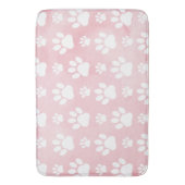 前足、白い前足、水色、ピンク バスマット (正面縦)