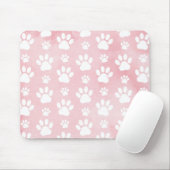 前足、白い前足、水色、ピンク マウスパッド (マウス)