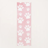 前足、白い前足、水色、ピンク ヨガマット (正面)