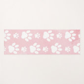 前足、白い前足、水色、ピンク ヨガマット (正面(横))