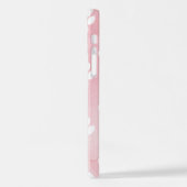 前足、白い前足、水色、ピンク iPhoneケース (左側面)