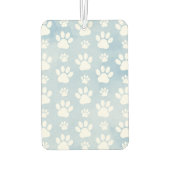 前足、白い前足、水色、青のパターン カーエアーフレッシュナー (裏面)