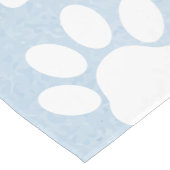 前足、白い前足、水色、青のパターン ショートテーブルランナー (コーナー)