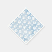 前足、白い前足、水色、青のパターン スタンダードカクテルナプキン (角)