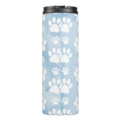 前足、白い前足、水色、青のパターン タンブラー (裏面)