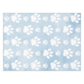 前足、白い前足、水色、青のパターン テーブルクロス (正面(横))