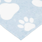 前足、白い前足、水色、青のパターン テーブルクロス (アングル)