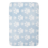 前足、白い前足、水色、青のパターン バスマット (正面縦)