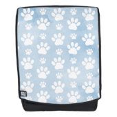 前足、白い前足、水色、青のパターン バックパック (正面)