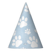 前足、白い前足、水色、青のパターン パーティーハット (左)