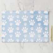 前足、白い前足、水色、青のパターン ペーパーパッド (インサイチュ)