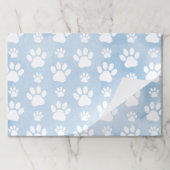 前足、白い前足、水色、青のパターン ペーパーパッド (折り畳み)