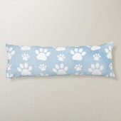 前足、白い前足、水色、青のパターン ボディピロー (裏面)