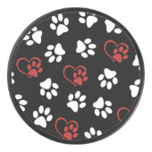 前足、白足、赤足、ハート アイスホッケーパック (正面)