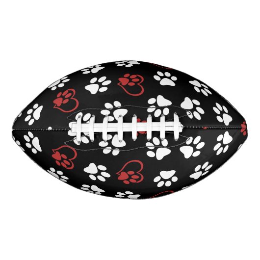 前足、白足、赤足、ハート アメリカンフットボール (正面)