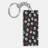 前足、白足、赤足、ハート キーホルダー (正面左)