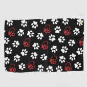 前足、白足、赤足、ハート ゴルフタオル (横)