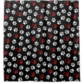 前足、白足、赤足、ハート シャワーカーテン (正面)