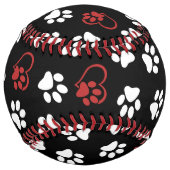 前足、白足、赤足、ハート ソフトボール (正面)