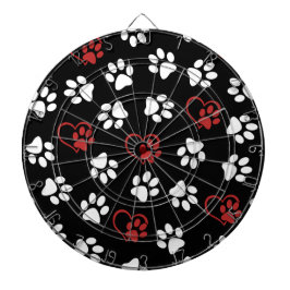 前足、白足、赤足、ハート ダーツボード